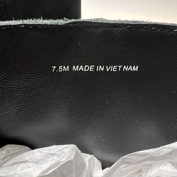 Everlane The City Boot in Black Suede Square Toe Size 7.5 New - Picture 13 of 16